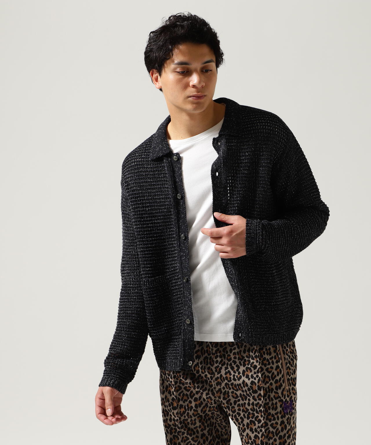 YOKE / ヨーク / MESH KNITTED SHIRT CARDIGAN