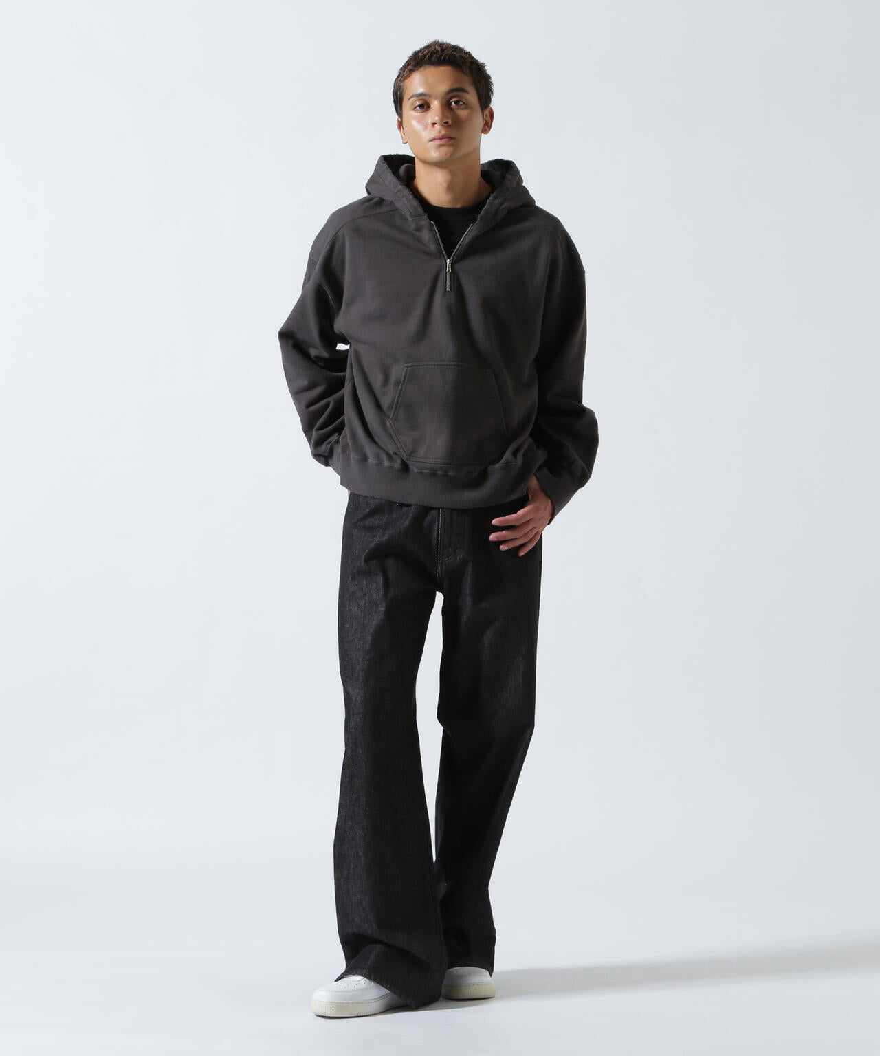 ANCELLM/アンセルム/HALF ZIP HOODIE