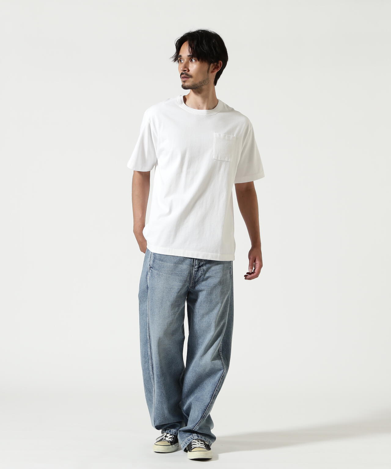Toironier/トワロニエ/Draping Denim Trousers