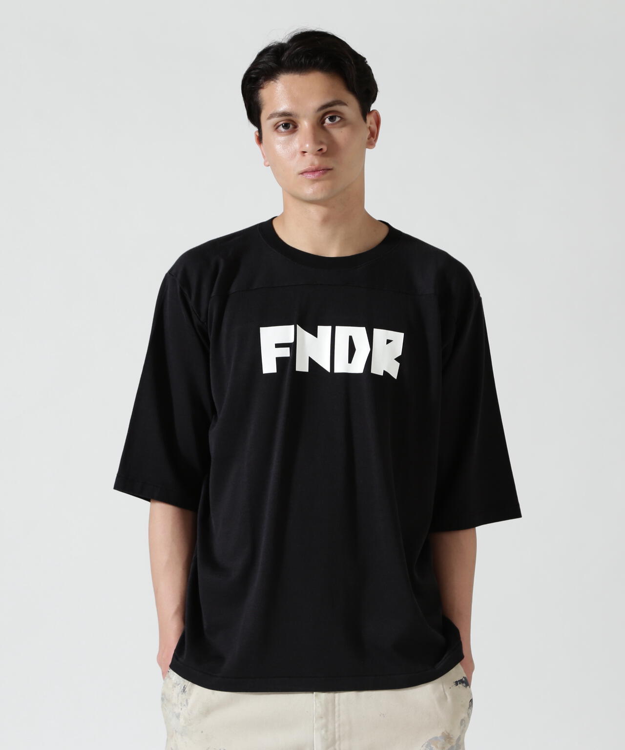 FOUNDOUR/ファウンダ/COTTON RAYON FOOTBALL TEE