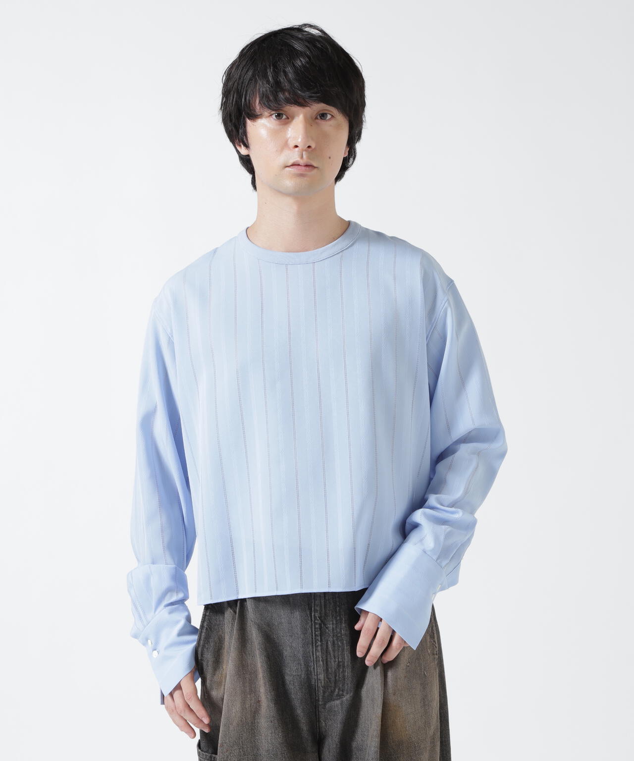 Toironier/トワロニエ/No Collar Back Zip Shirts