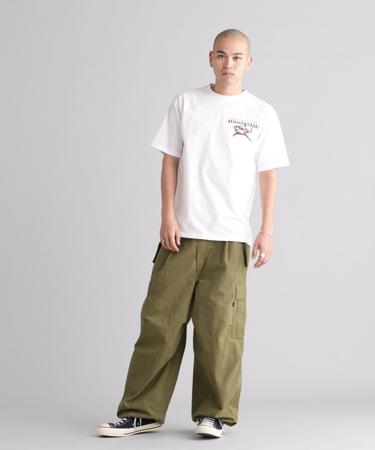 MANASTASH/マナスタッシュ/PUMICE TEE SHARK
