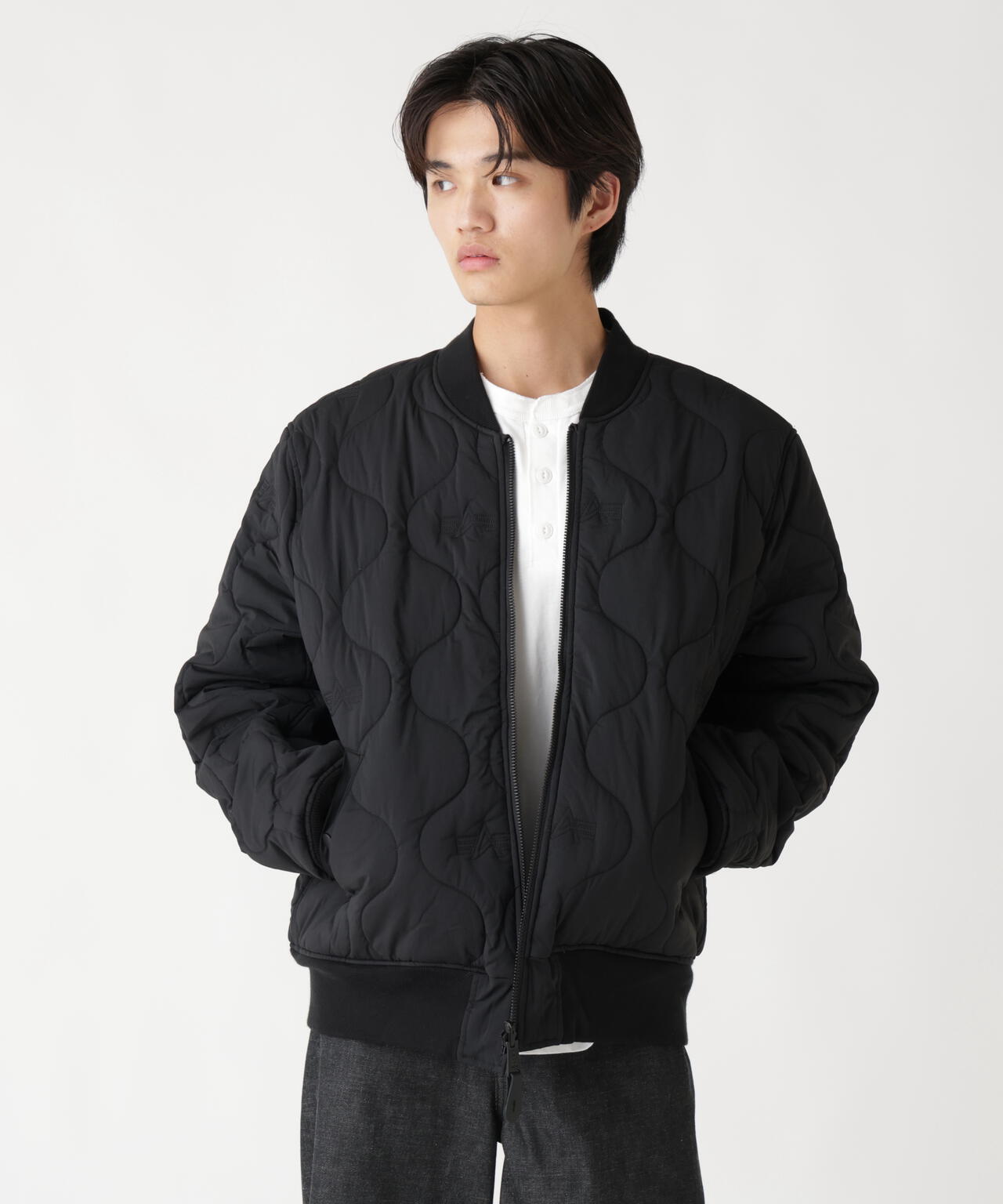 REVERSIBLE ONION QUILTED MA-1 FLIGHT JACKET