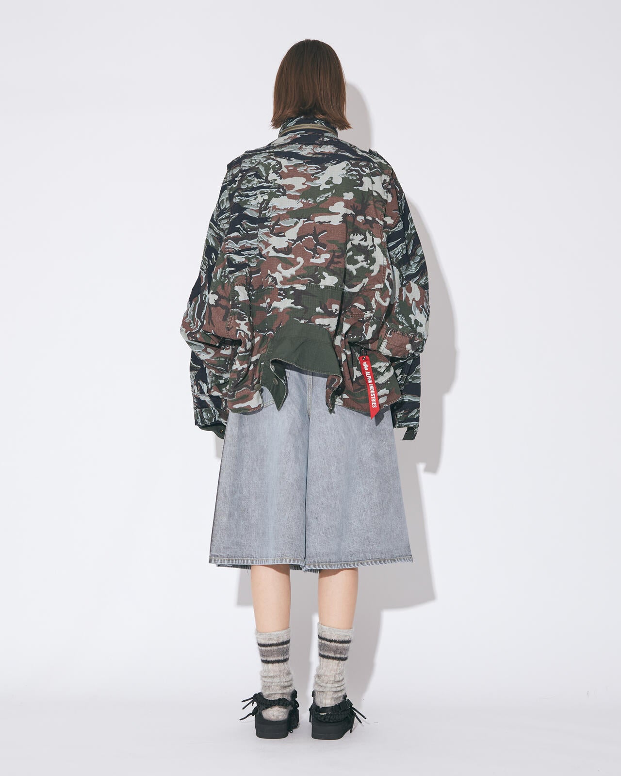 beautiful people × Alpha|double-end camouflage field jacket