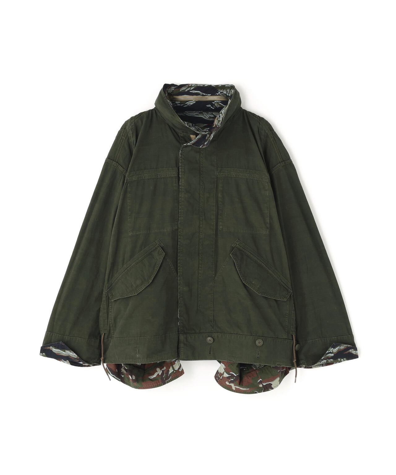 beautiful people × Alpha|double-end camouflage field jacket