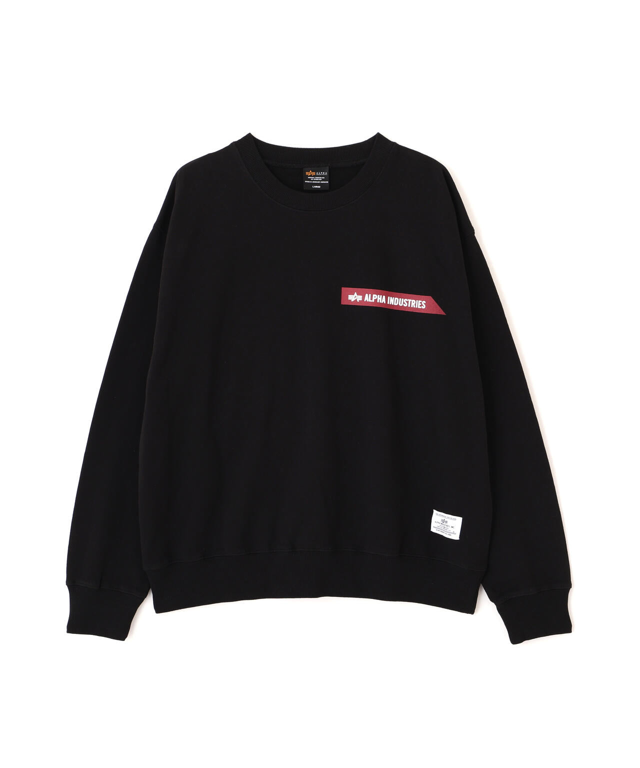 ALPHA RED RIBBON CREW SWEAT