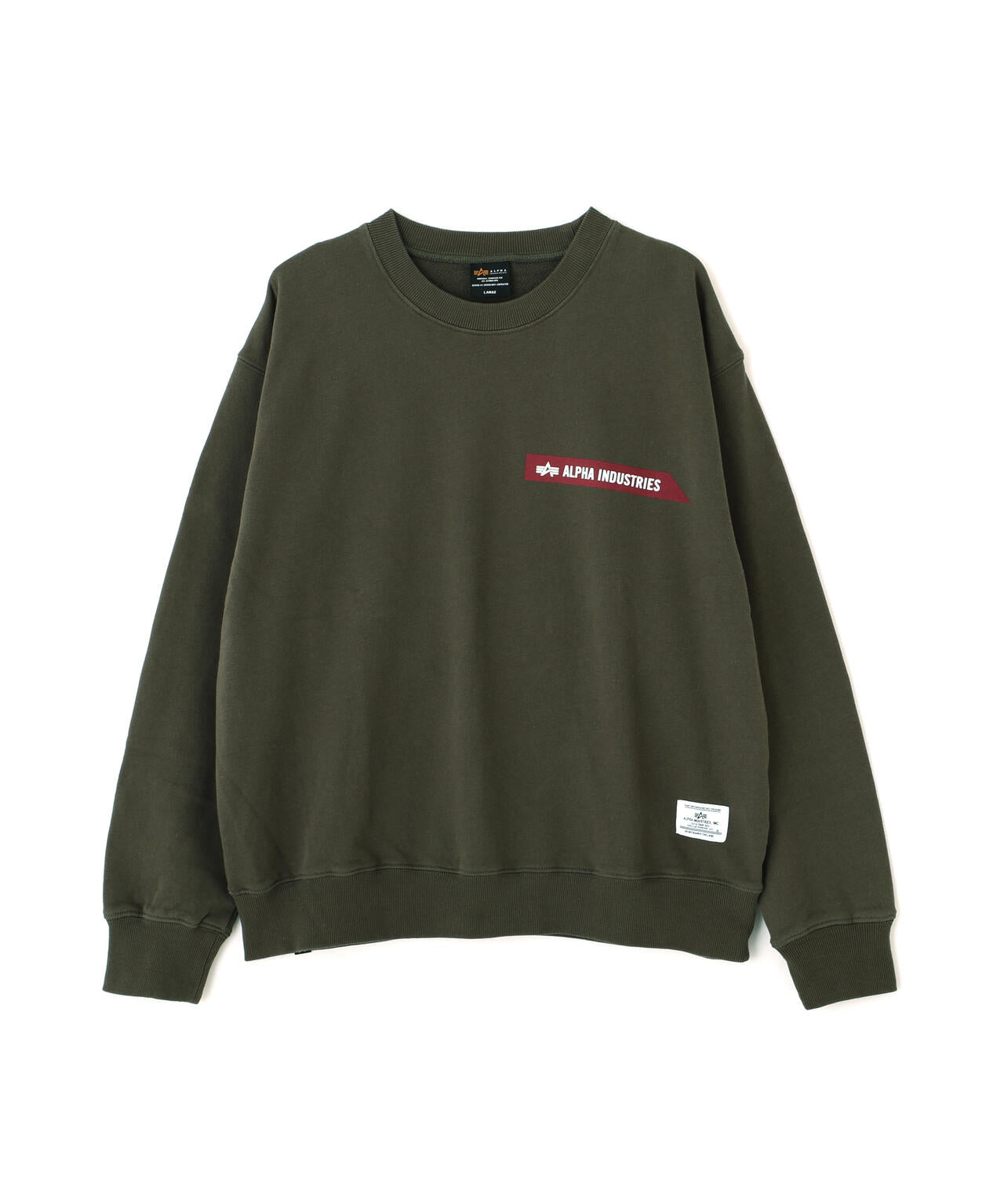 ALPHA RED RIBBON CREW SWEAT