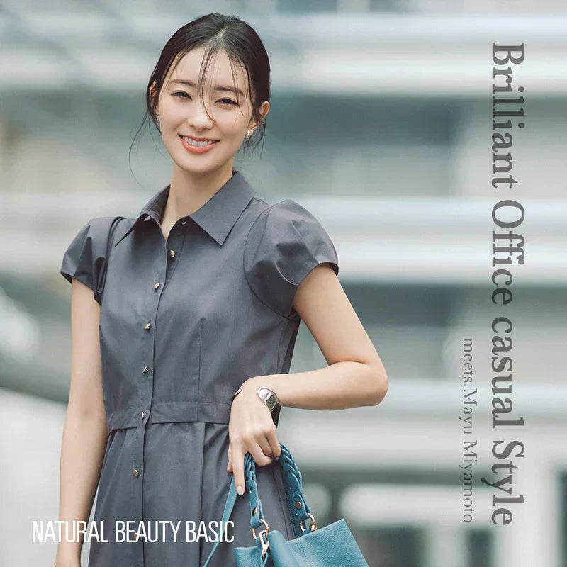 Brilliant Office casual Style meets.Mayu Miyamoto｜NATURAL BEAUTY BASIC｜