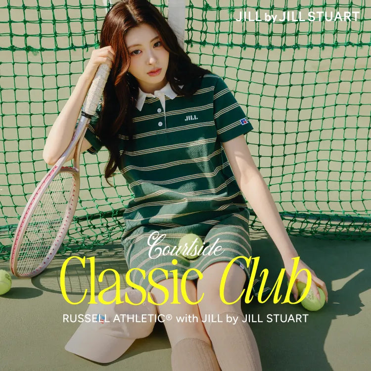 藤谷胡々菜が着こなすRUSSELL ATHLETIC®とのコラボアイテム | JILL by JILL STUART |