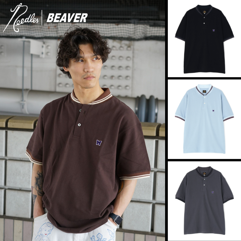 Needles×BEAVER 別注Shawl Collar S/S Polo - Cotton Pique