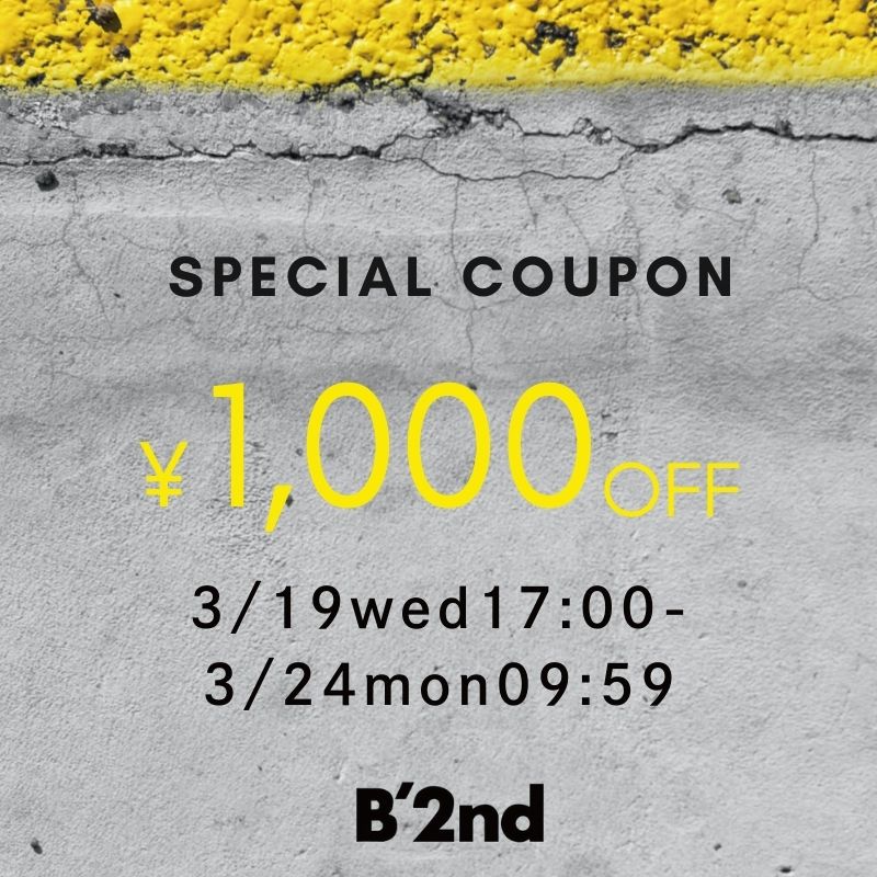 【B'2nd】kazemori.live限定の1,000円OFFクーポンプレゼント中！｜B'2nd｜