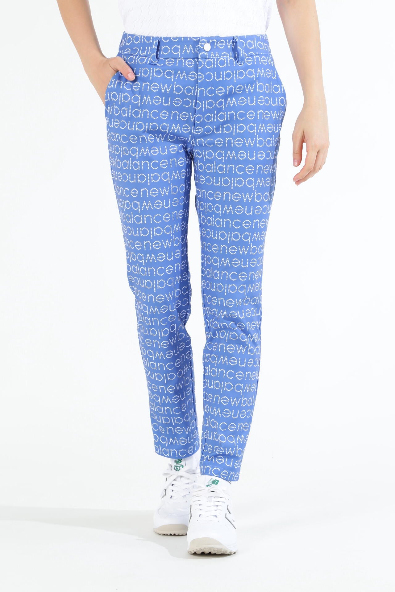 ピクセルロゴ柄 ジャージー スリム ロングパンツ (WOMENS SPORT)