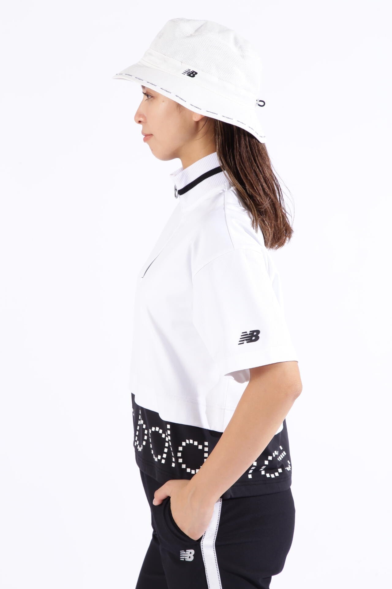 ピクセルロゴ 軽量 スウェット ハーフジップ プルオーバー (WOMENS SPORT)