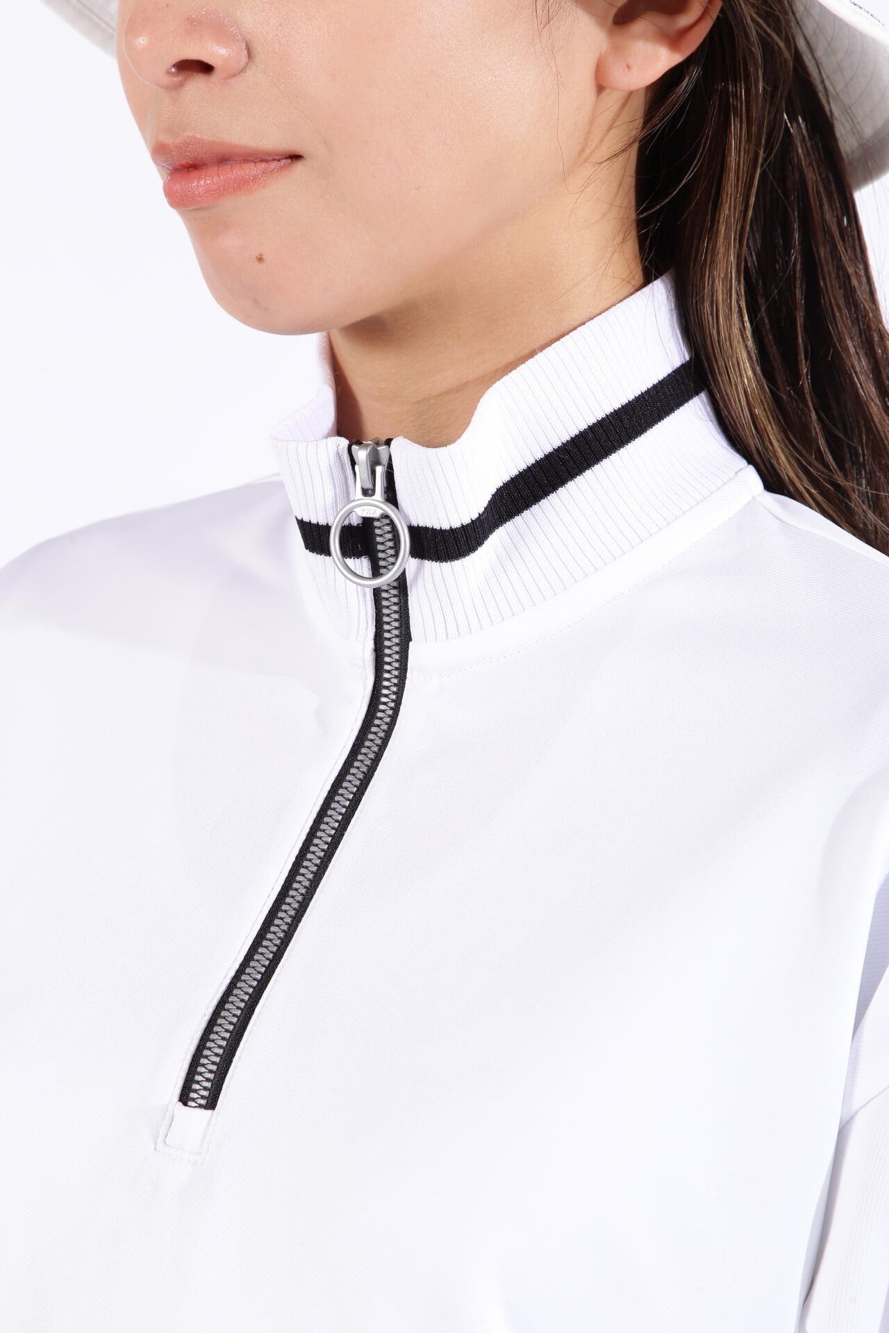 ピクセルロゴ 軽量 スウェット ハーフジップ プルオーバー (WOMENS SPORT)