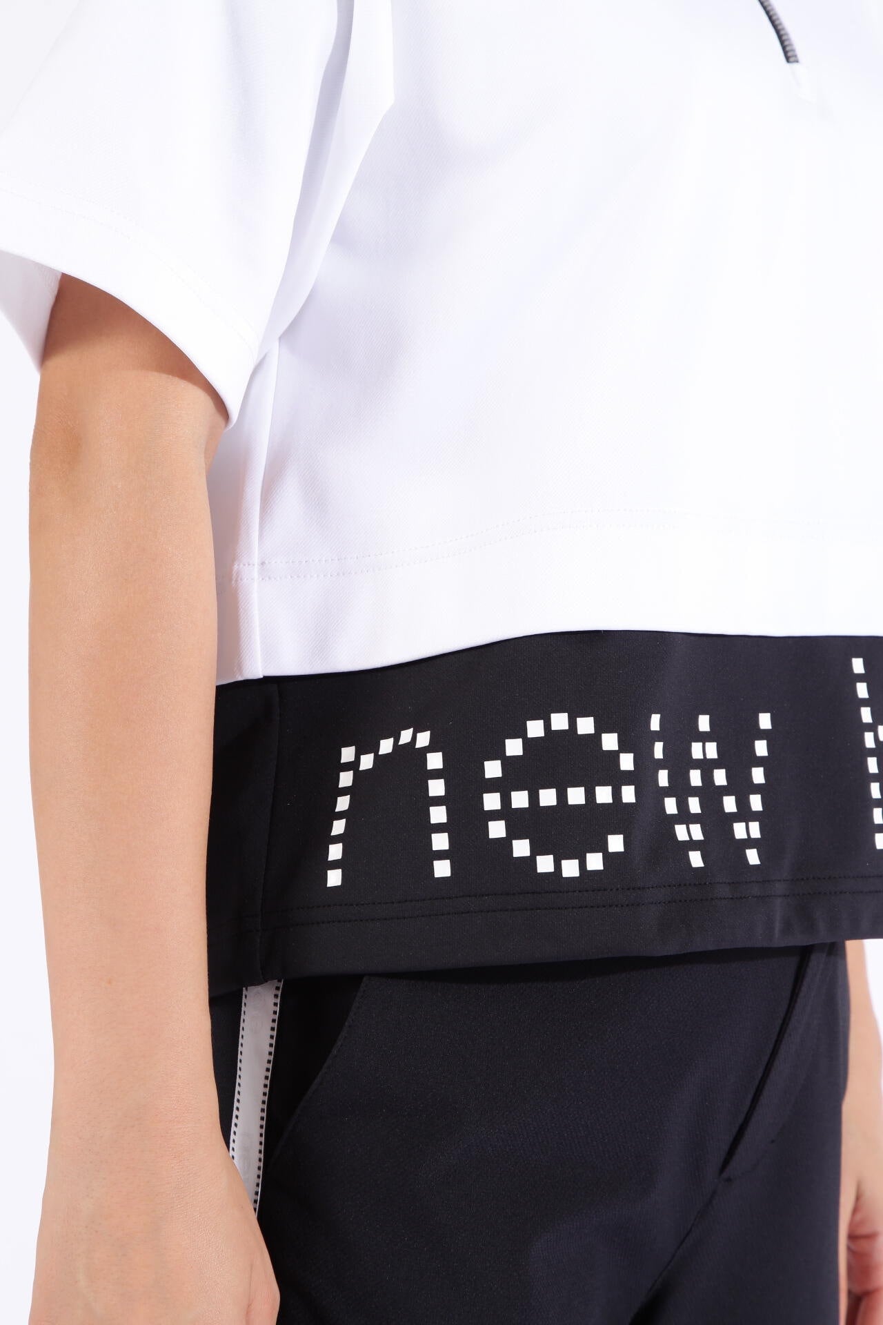 ピクセルロゴ 軽量 スウェット ハーフジップ プルオーバー (WOMENS SPORT)