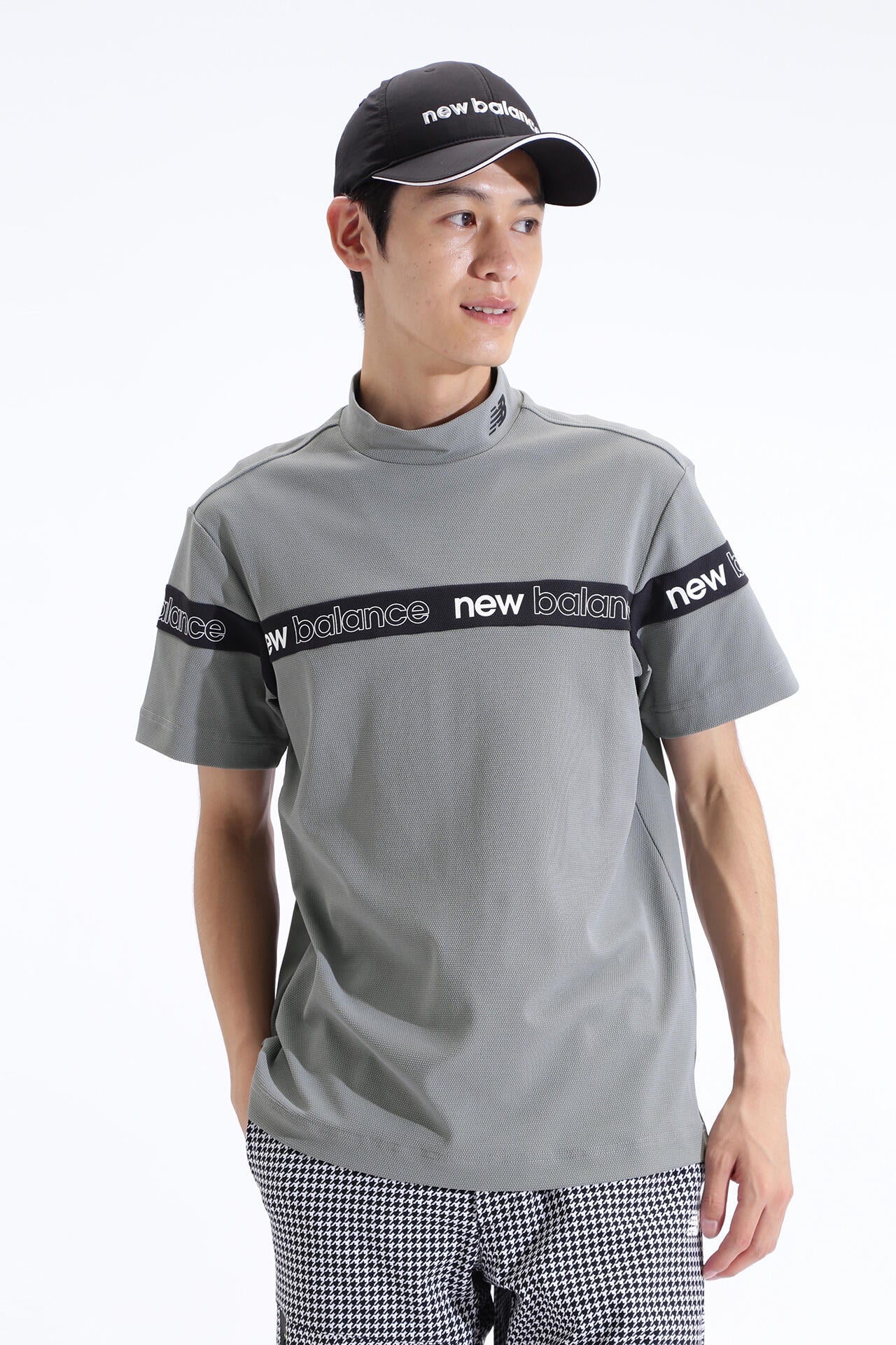 ポップコーンピケ 半袖 モックネック プルオーバー (MENS SPORT)