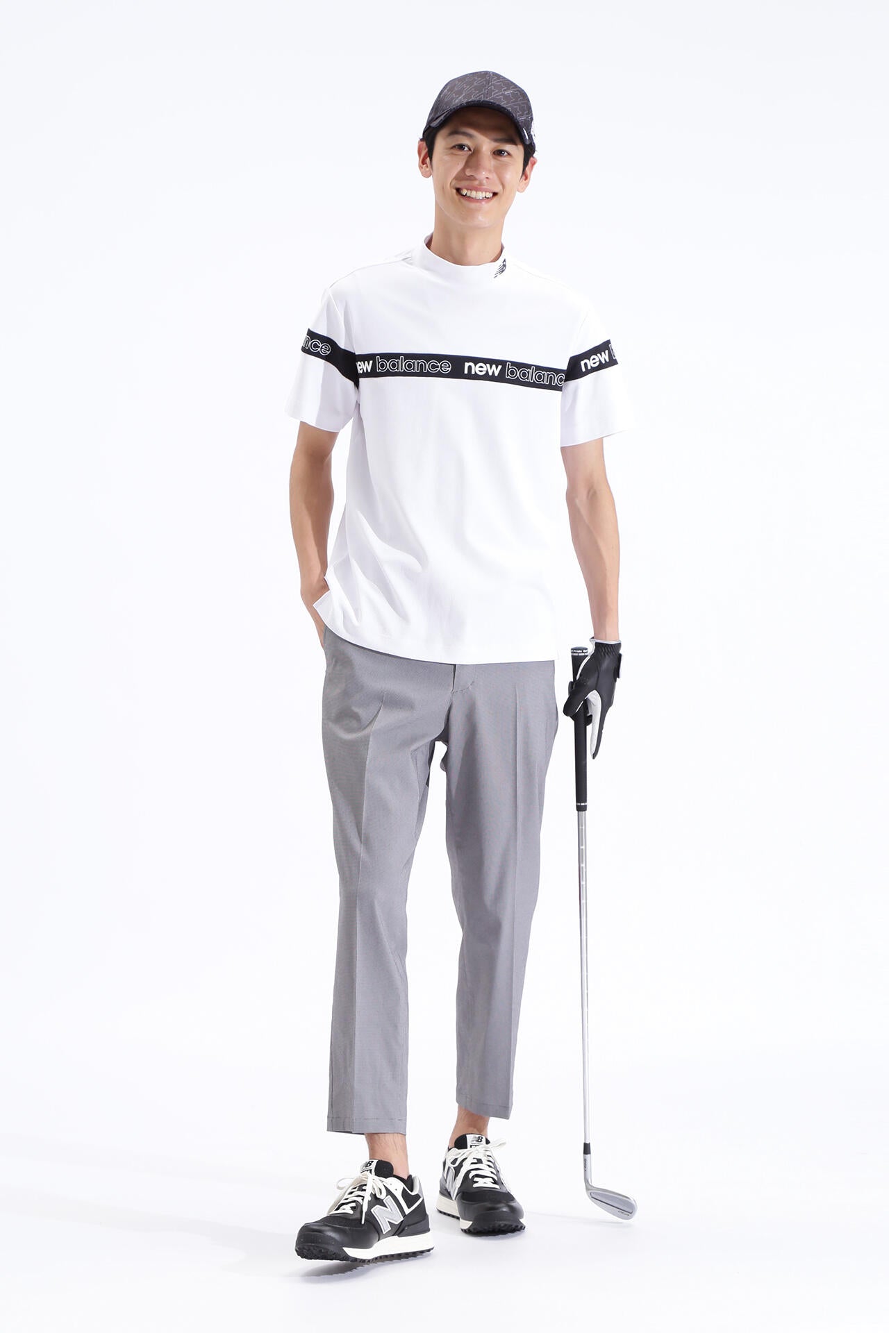 ポップコーンピケ 半袖 モックネック プルオーバー (MENS SPORT)