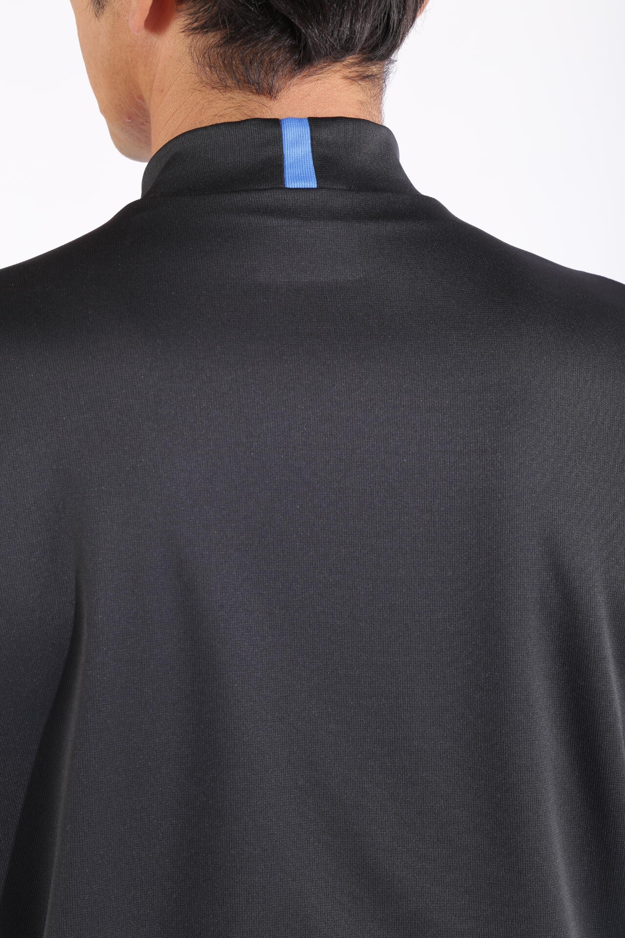 チェックピケ×ワッフルピケ 半袖 モックネック プルオーバー (MENS WORLD)