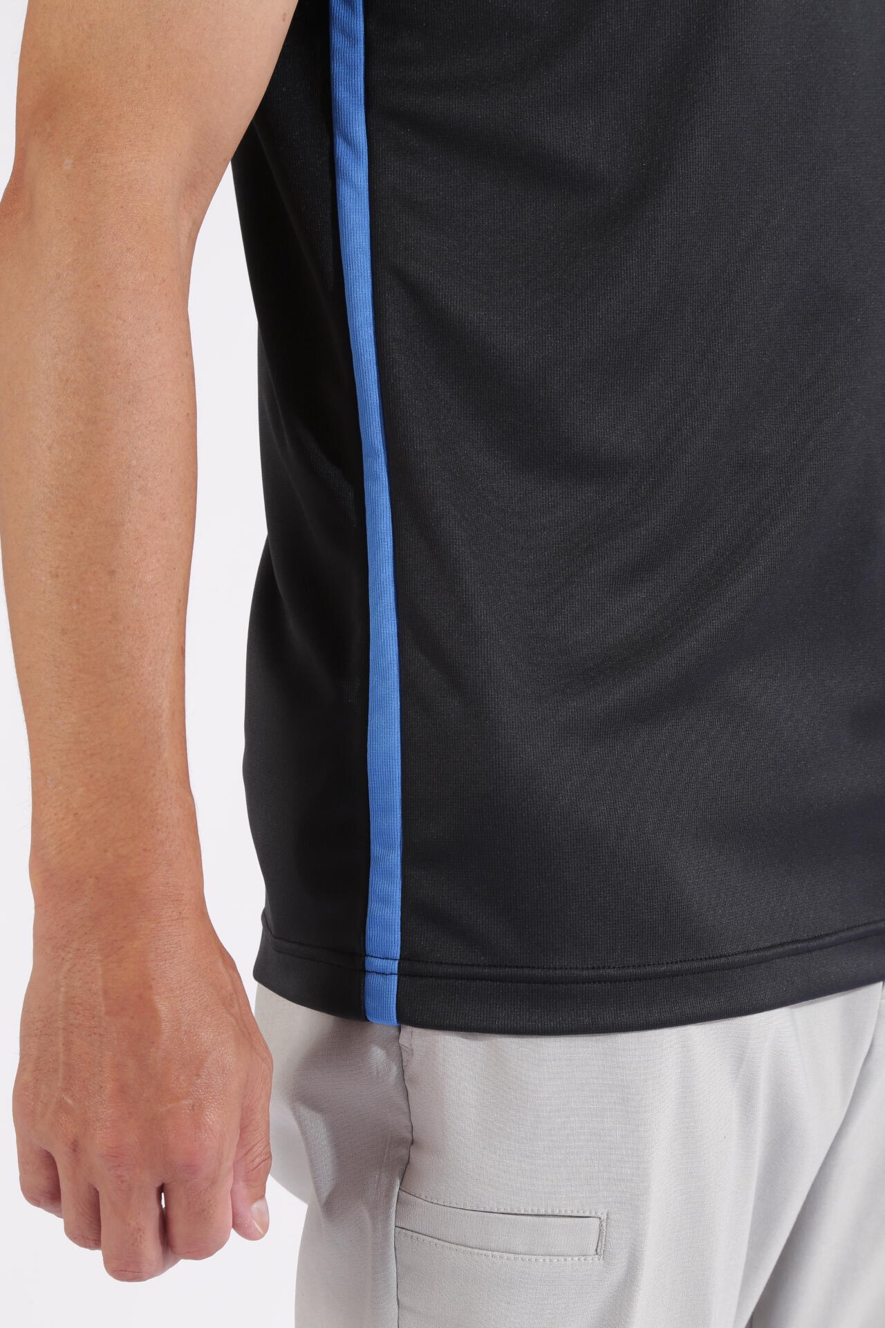 チェックピケ×ワッフルピケ 半袖 モックネック プルオーバー (MENS WORLD)