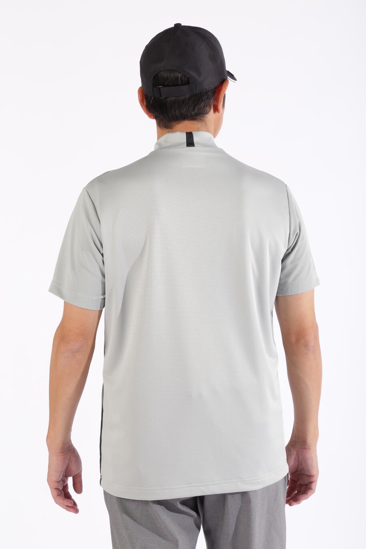 チェックピケ×ワッフルピケ 半袖 モックネック プルオーバー (MENS WORLD)
