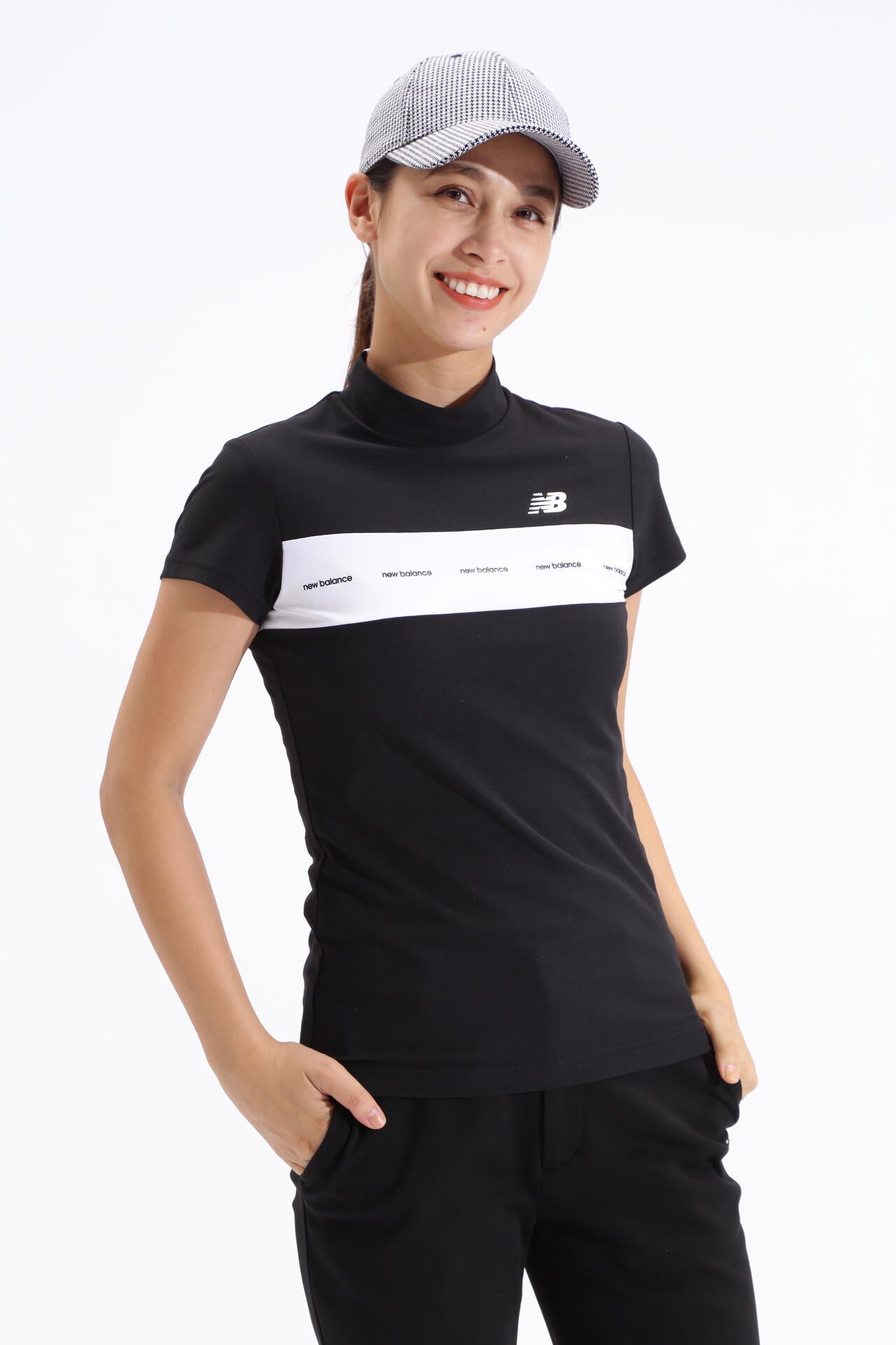 UPF50＋ 接触冷感 半袖 モックネック プルオーバー (WOMENS SPORT)