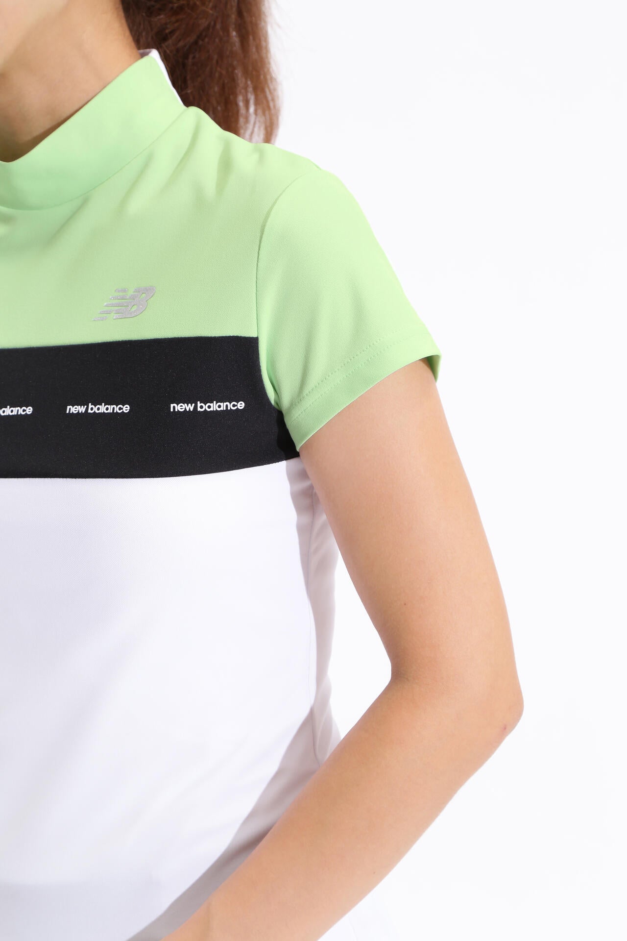 UPF50＋ 接触冷感 半袖 モックネック プルオーバー (WOMENS SPORT)