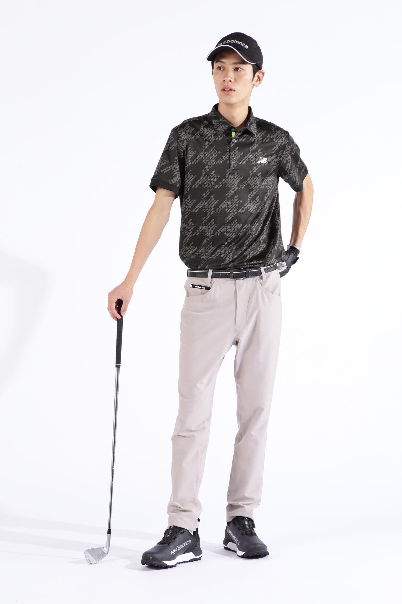 ロゴ×千鳥格子 半袖 カラーシャツ (MENS SPORT)