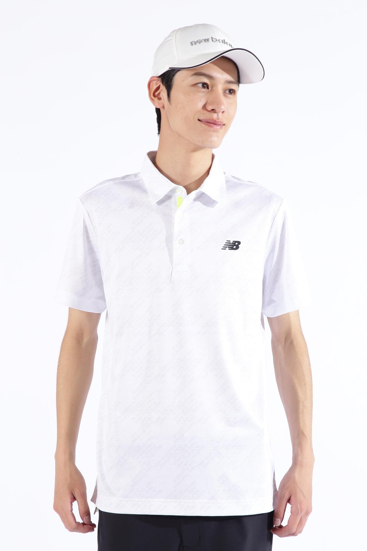 ロゴ×千鳥格子 半袖 カラーシャツ (MENS SPORT)