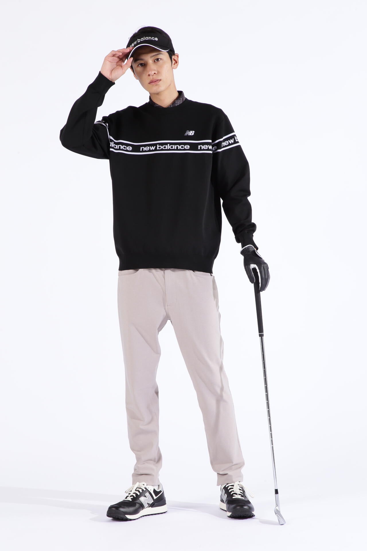 ロゴ×ガーター×プレーン クルーネック ニット プルオーバー (MENS SPORT)
