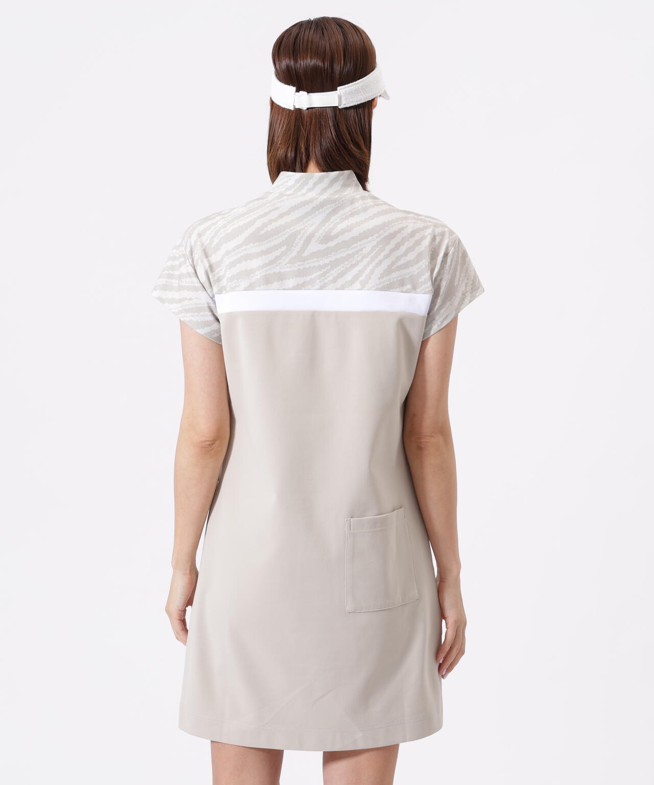 半袖 モックネック ワンピース (WOMENS)