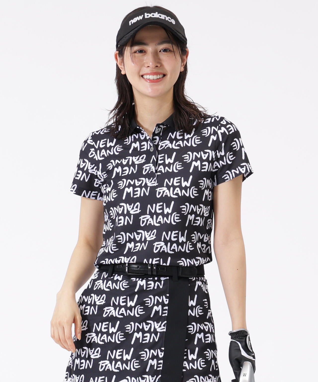 総柄 半袖 ポロシャツ (WOMENS)