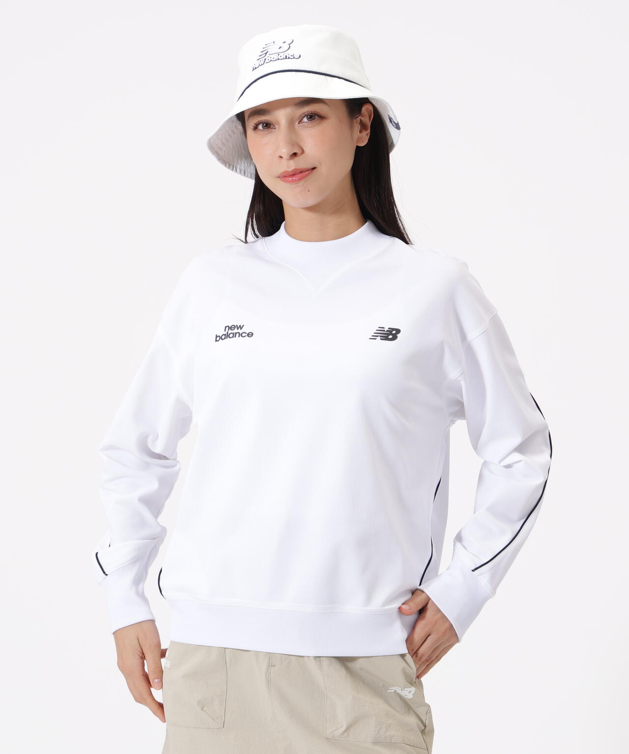 スウェット モックネック プルオーバー (WOMENS)