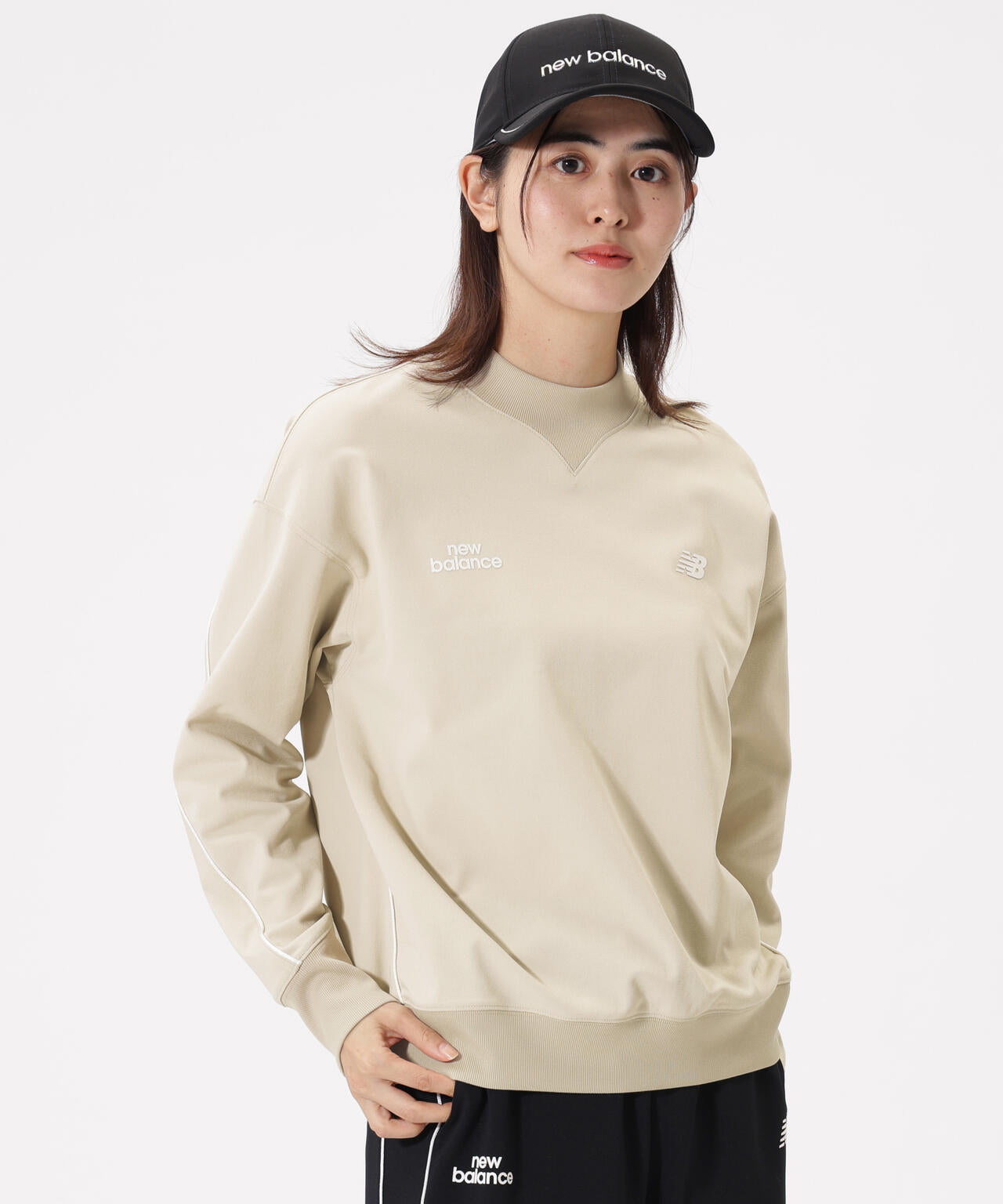 スウェット モックネック プルオーバー (WOMENS)