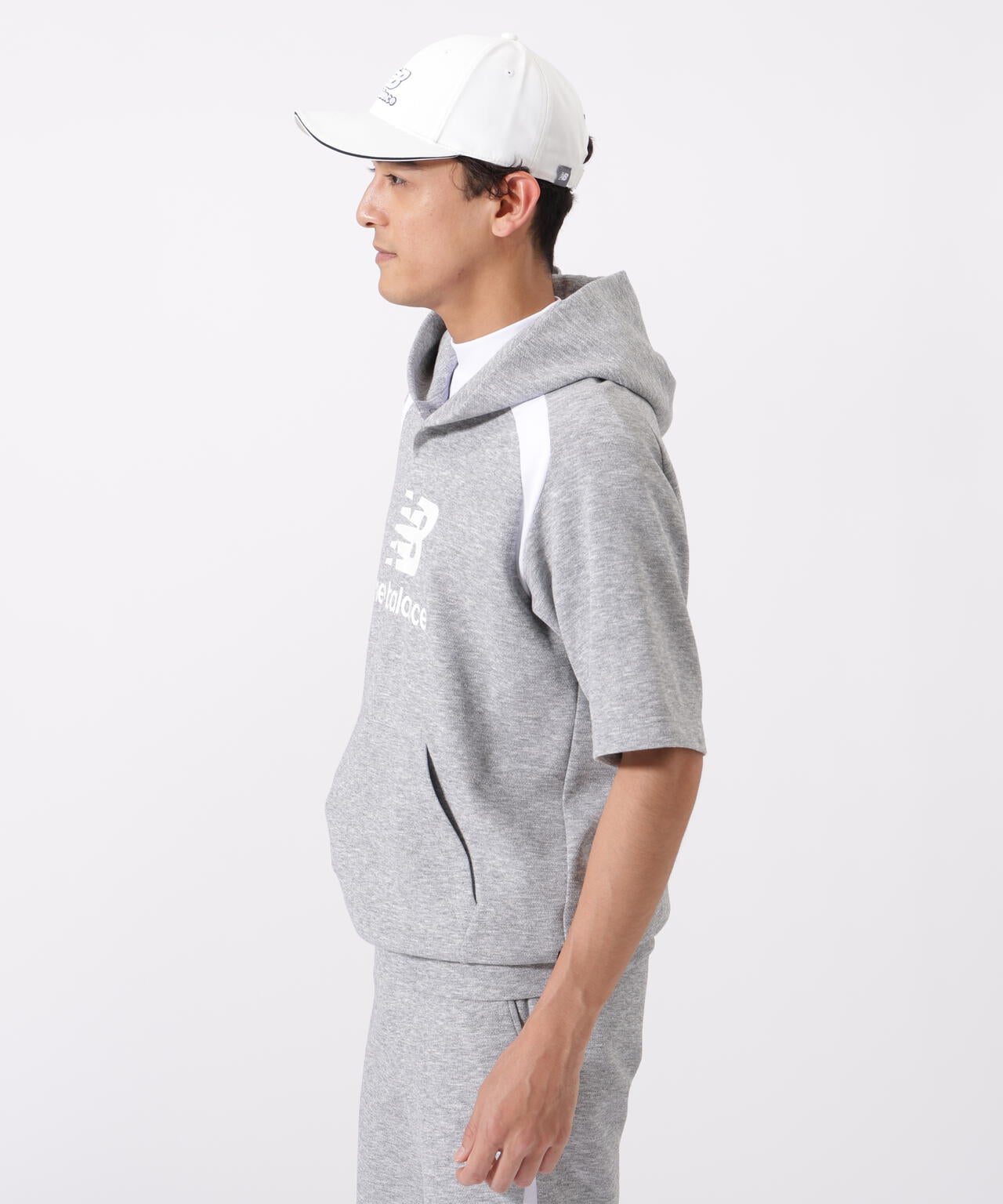 ハーフスリーブ スウェット プルオーバー フーディー (MENS)