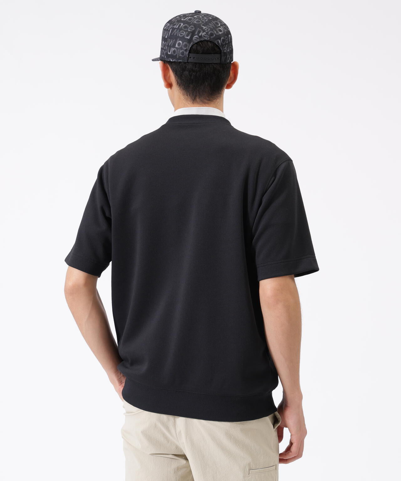 ハーフスリーブ スウェット クルーネック プルオーバー (MENS)