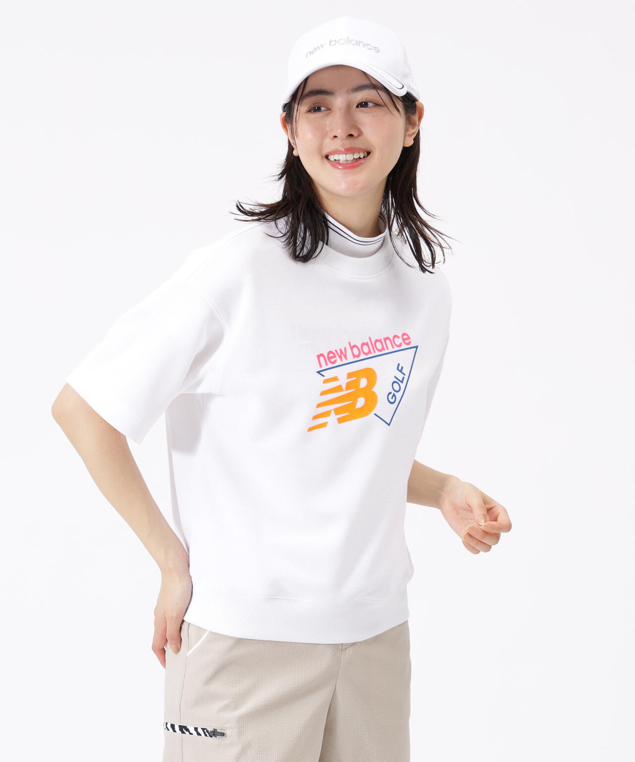 ハーフスリーブ スウェット クルーネック プルオーバー (WOMENS)