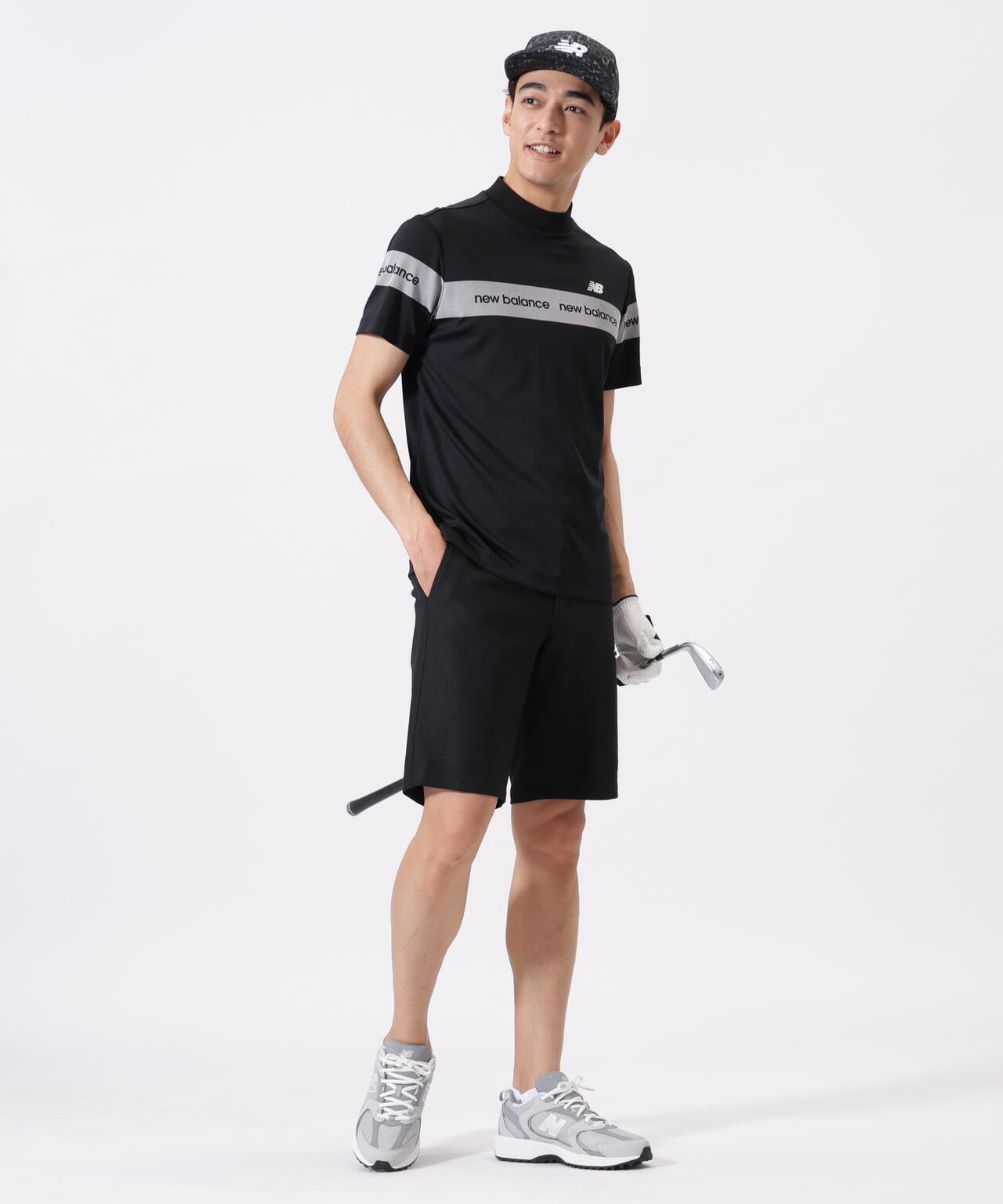 接触冷感 半袖 モックネック プルオーバー (MENS)