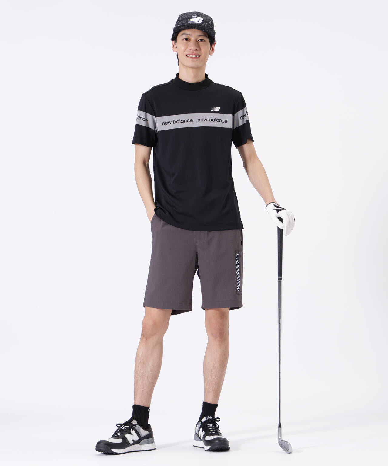 接触冷感 半袖 モックネック プルオーバー (MENS)