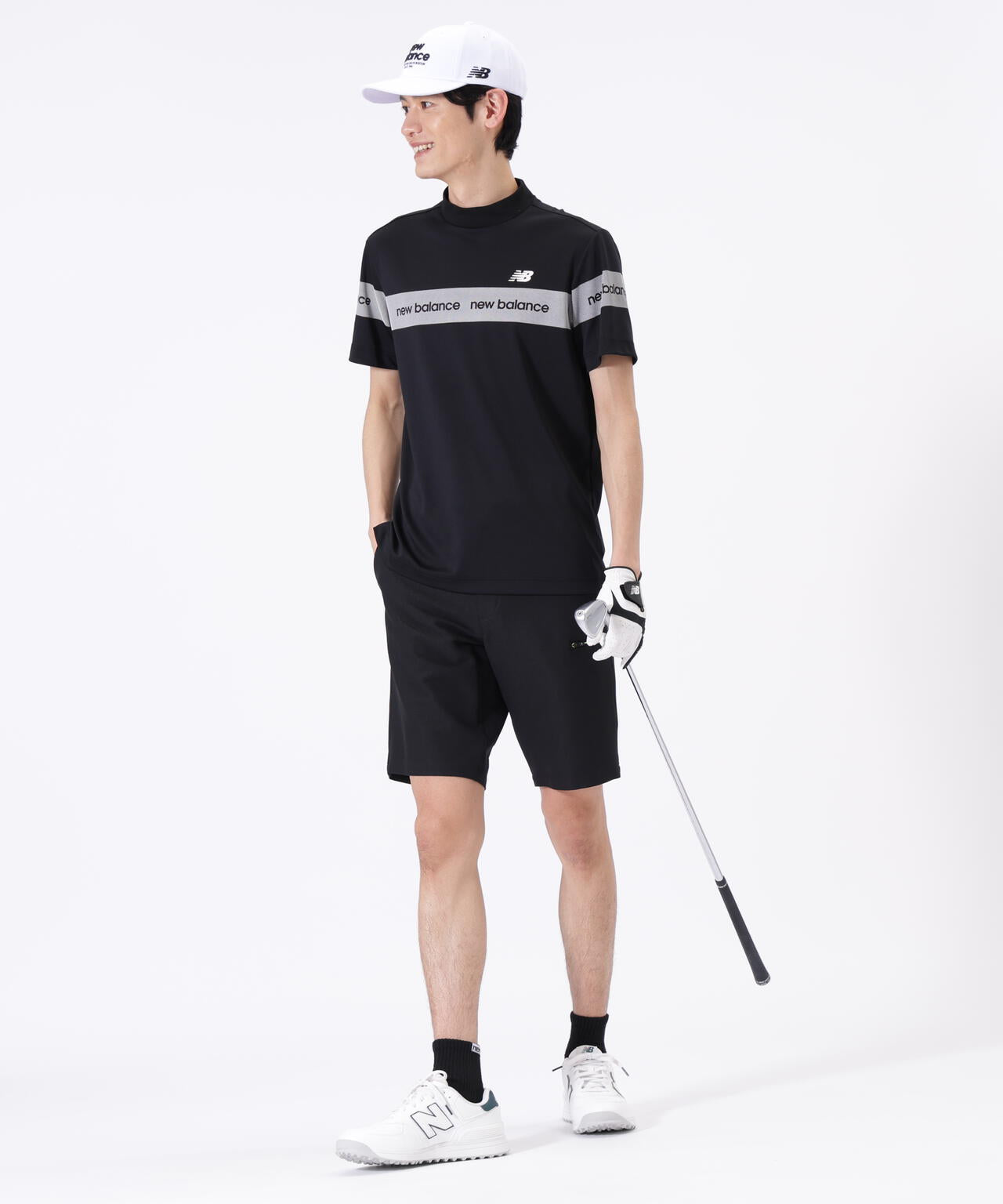 接触冷感 半袖 モックネック プルオーバー (MENS)
