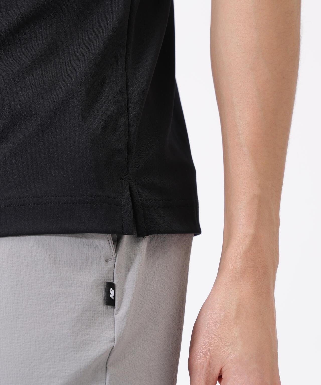 接触冷感 半袖 モックネック プルオーバー (MENS)