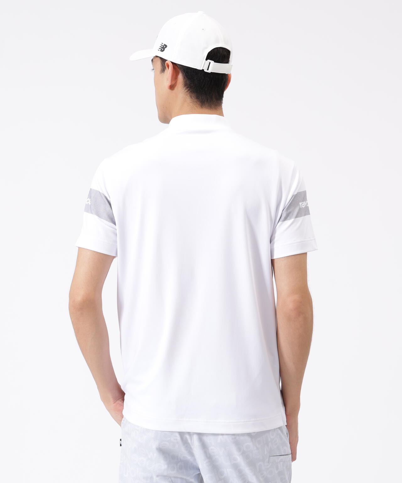 接触冷感 半袖 モックネック プルオーバー (MENS)