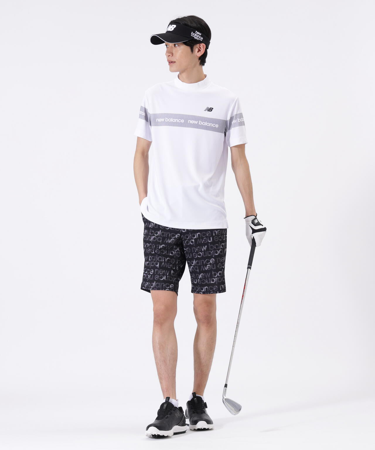 接触冷感 半袖 モックネック プルオーバー (MENS)