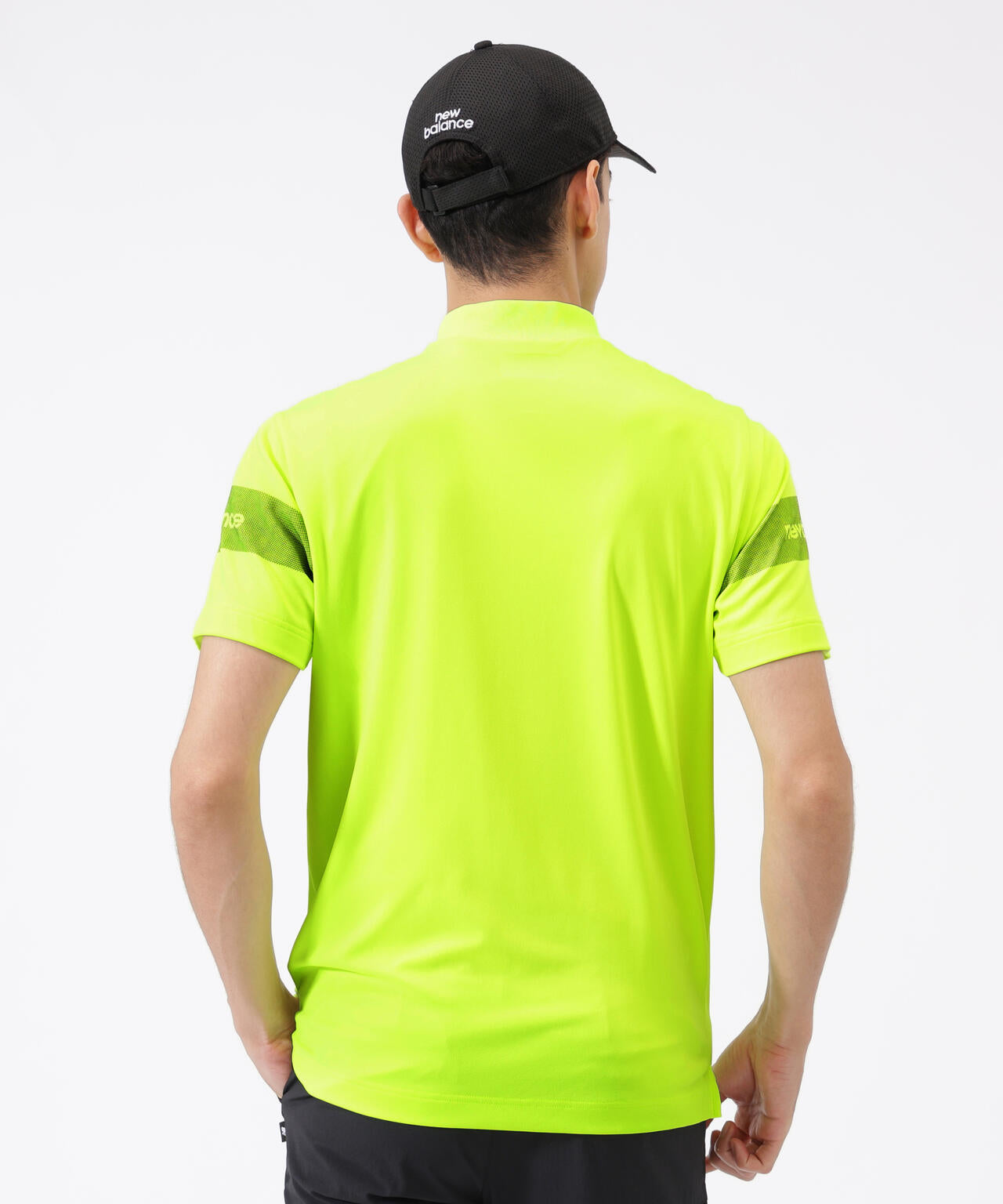 接触冷感 半袖 モックネック プルオーバー (MENS)