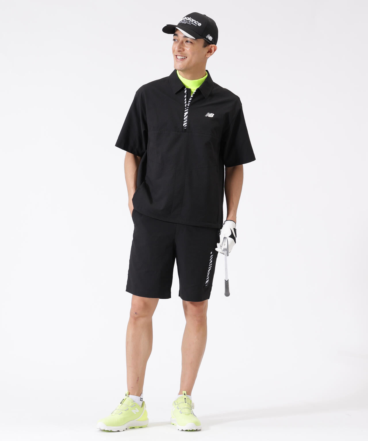 接触冷感 半袖 モックネック プルオーバー (MENS)