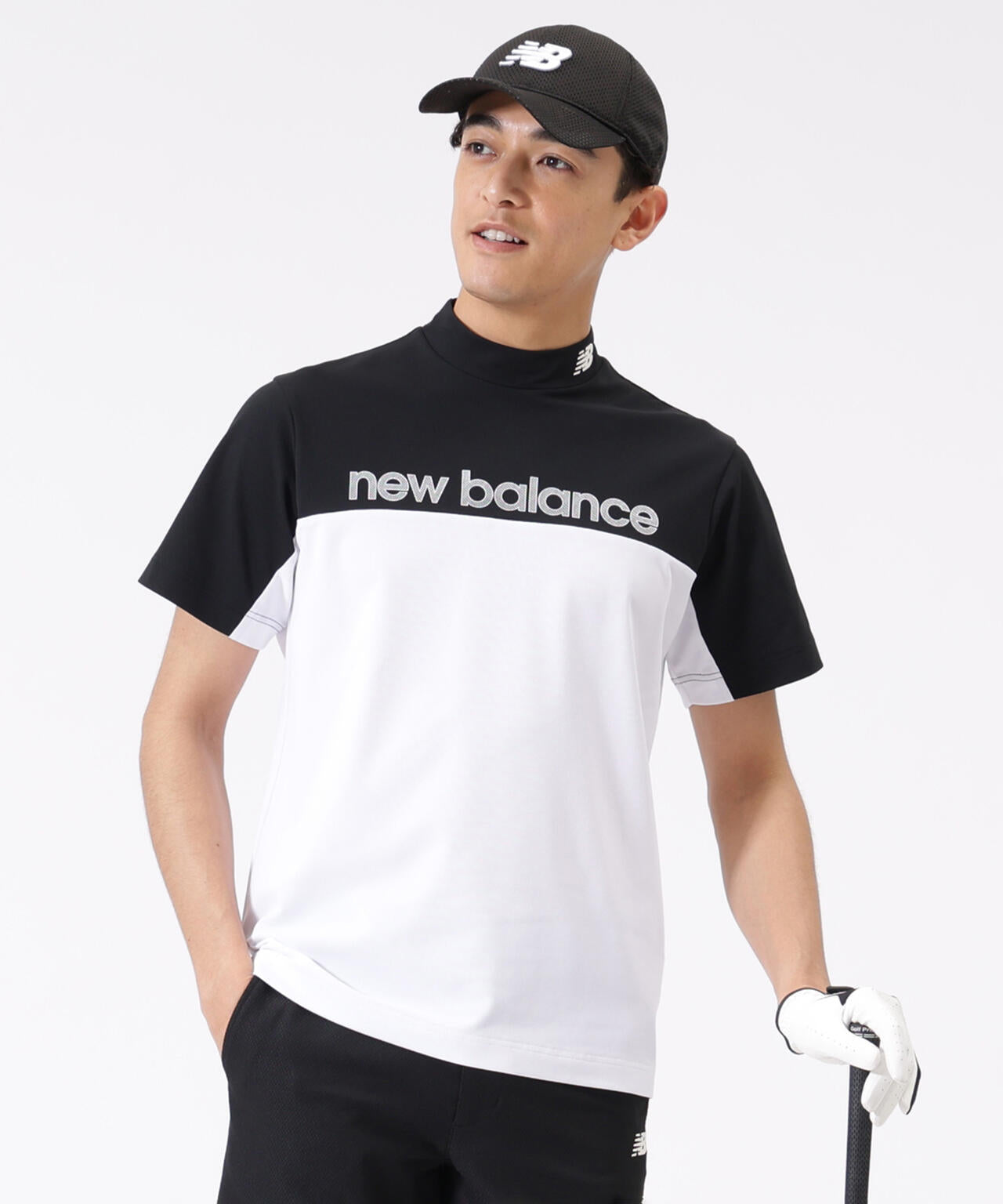 超速乾 UV 防透 半袖 モックネック プルオーバー (MENS)
