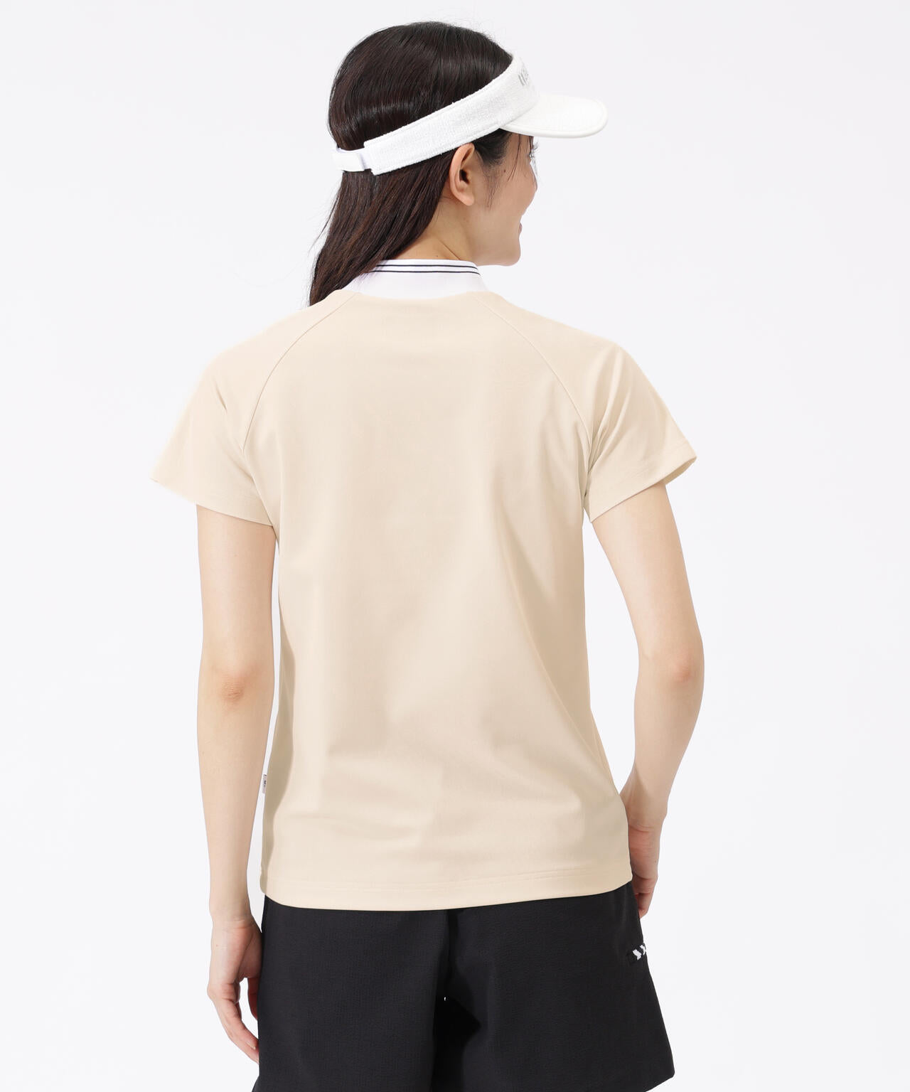 UV 防透 速乾 半袖 モックネック プルオーバー (WOMENS)