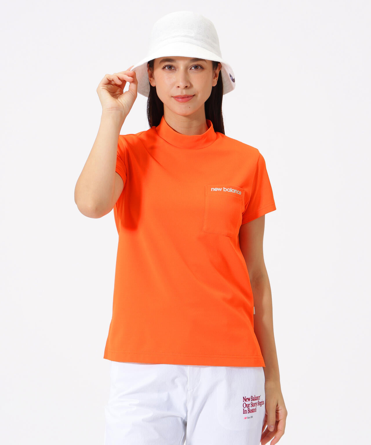 半袖 モックネック プルオーバー (WOMENS)