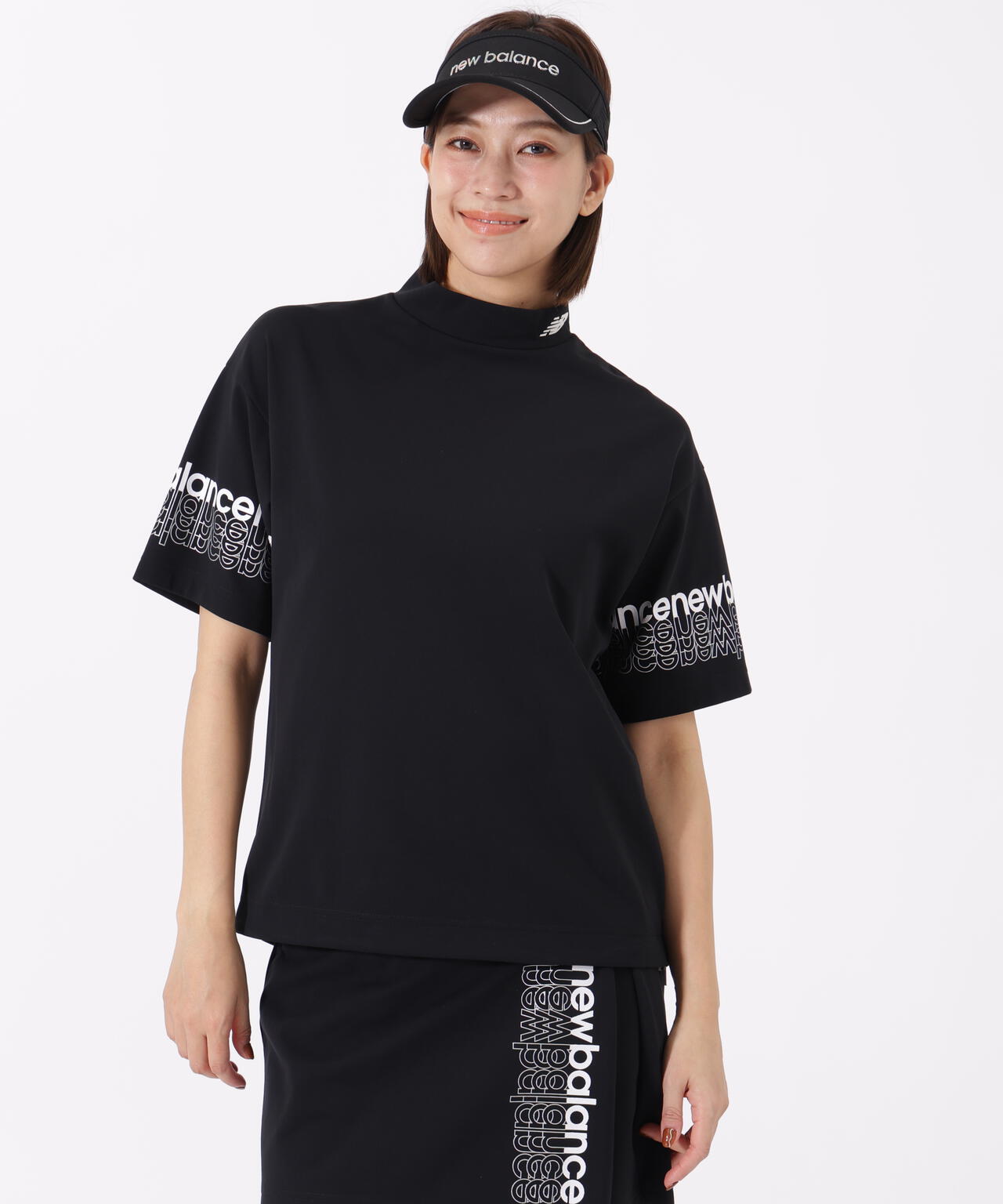 ハーフスリーブ モックネック プルオーバー (WOMENS)