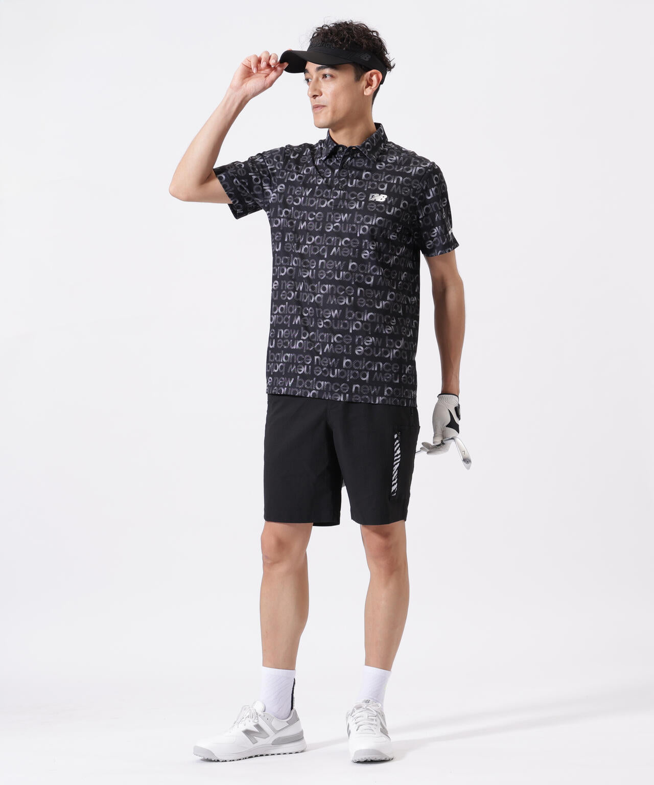 グラデーションボーダーロゴ柄 半袖 カラーシャツ (MENS)