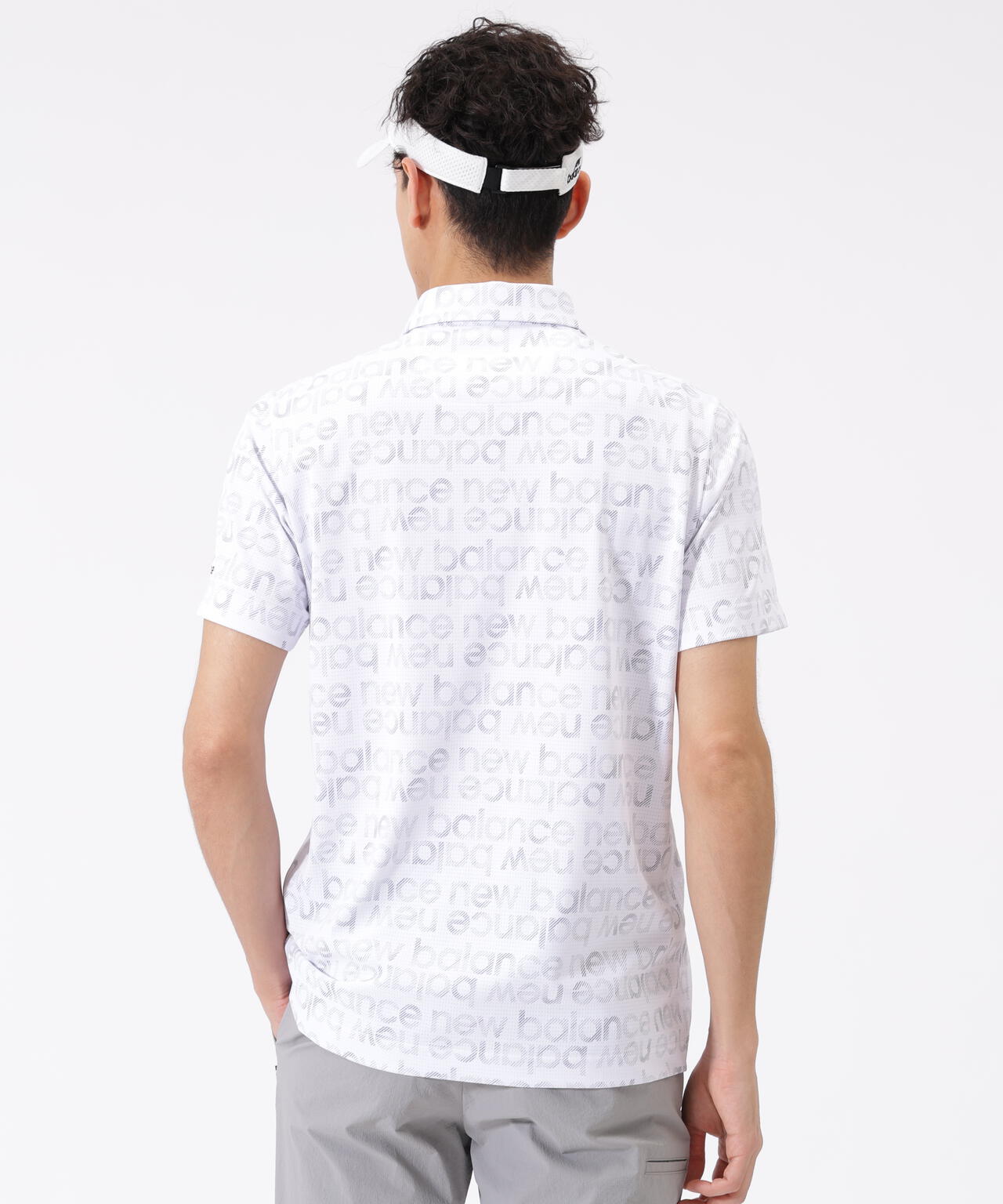 グラデーションボーダーロゴ柄 半袖 カラーシャツ (MENS)